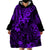 Hawaii King Kamehameha Wearable Blanket Hoodie Polynesian Pattern Purple Version LT01 - Polynesian Pride