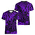 Hawaii King Kamehameha Women V Neck T Shirt Polynesian Pattern Purple Version LT01 - Polynesian Pride