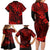 Hawaii King Kamehameha Family Matching Long Sleeve Bodycon Dress and Hawaiian Shirt Polynesian Pattern Red Version LT01 - Polynesian Pride