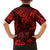 Hawaii King Kamehameha Family Matching Off Shoulder Short Dress and Hawaiian Shirt Polynesian Pattern Red Version LT01 - Polynesian Pride