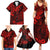 Hawaii King Kamehameha Family Matching Summer Maxi Dress and Hawaiian Shirt Polynesian Pattern Red Version LT01 - Polynesian Pride