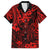 Hawaii King Kamehameha Family Matching Summer Maxi Dress and Hawaiian Shirt Polynesian Pattern Red Version LT01 Dad's Shirt - Short Sleeve Red - Polynesian Pride