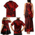 Hawaii King Kamehameha Family Matching Tank Maxi Dress and Hawaiian Shirt Polynesian Pattern Red Version LT01 - Polynesian Pride