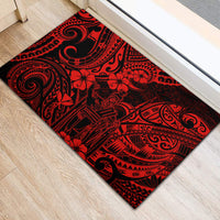 Hawaii King Kamehameha Rubber Doormat Polynesian Pattern Red Version LT01 - Polynesian Pride