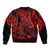 Hawaii King Kamehameha Sleeve Zip Bomber Jacket Polynesian Pattern Red Version LT01 - Polynesian Pride