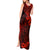 Hawaii King Kamehameha Tank Maxi Dress Polynesian Pattern Red Version LT01 - Polynesian Pride