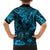 Hawaii King Kamehameha Family Matching Off Shoulder Short Dress and Hawaiian Shirt Polynesian Pattern Sky Blue Version LT01 - Polynesian Pride