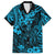 Hawaii King Kamehameha Family Matching Summer Maxi Dress and Hawaiian Shirt Polynesian Pattern Sky Blue Version LT01 Dad's Shirt - Short Sleeve Blue - Polynesian Pride