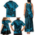 Hawaii King Kamehameha Family Matching Tank Maxi Dress and Hawaiian Shirt Polynesian Pattern Sky Blue Version LT01 - Polynesian Pride