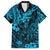 Hawaii King Kamehameha Family Matching Tank Maxi Dress and Hawaiian Shirt Polynesian Pattern Sky Blue Version LT01 Dad's Shirt - Short Sleeve Blue - Polynesian Pride