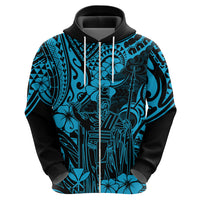 Hawaii King Kamehameha Hoodie Polynesian Pattern Sky Blue Version LT01 - Polynesian Pride