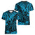 Hawaii King Kamehameha Women V Neck T Shirt Polynesian Pattern Sky Blue Version LT01 - Polynesian Pride