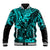 Hawaii King Kamehameha Baseball Jacket Polynesian Pattern Turquoise Version LT01 Unisex Turquoise - Polynesian Pride