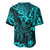 Hawaii King Kamehameha Baseball Jersey Polynesian Pattern Turquoise Version LT01 - Polynesian Pride