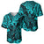 Hawaii King Kamehameha Baseball Jersey Polynesian Pattern Turquoise Version LT01 - Polynesian Pride