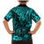 Hawaii King Kamehameha Family Matching Mermaid Dress and Hawaiian Shirt Polynesian Pattern Turquoise Version LT01 - Polynesian Pride