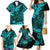 Hawaii King Kamehameha Family Matching Mermaid Dress and Hawaiian Shirt Polynesian Pattern Turquoise Version LT01 - Polynesian Pride