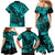 Hawaii King Kamehameha Family Matching Mermaid Dress and Hawaiian Shirt Polynesian Pattern Turquoise Version LT01 - Polynesian Pride