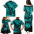Hawaii King Kamehameha Family Matching Puletasi Dress and Hawaiian Shirt Polynesian Pattern Turquoise Version LT01 - Polynesian Pride