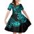 Hawaii King Kamehameha Kid Short Sleeve Dress Polynesian Pattern Turquoise Version LT01 KID Turquoise - Polynesian Pride