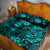 Hawaii King Kamehameha Quilt Bed Set Polynesian Pattern Turquoise Version LT01 - Polynesian Pride