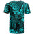 Hawaii King Kamehameha T Shirt Polynesian Pattern Turquoise Version LT01 - Polynesian Pride