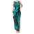 Hawaii King Kamehameha Tank Maxi Dress Polynesian Pattern Turquoise Version LT01 Women Turquoise - Polynesian Pride