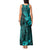 Hawaii King Kamehameha Tank Maxi Dress Polynesian Pattern Turquoise Version LT01 - Polynesian Pride