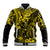 Hawaii King Kamehameha Baseball Jacket Polynesian Pattern Yellow Version LT01 Unisex Yellow - Polynesian Pride