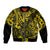 Hawaii King Kamehameha Bomber Jacket Polynesian Pattern Yellow Version LT01 Unisex Yellow - Polynesian Pride