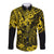 Hawaii King Kamehameha Long Sleeve Button Shirt Polynesian Pattern Yellow Version LT01 Unisex Yellow - Polynesian Pride