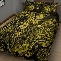 Hawaii King Kamehameha Quilt Bed Set Polynesian Pattern Yellow Version LT01 - Polynesian Pride