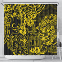 Hawaii King Kamehameha Shower Curtain Polynesian Pattern Yellow Version LT01 - Polynesian Pride