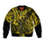 Hawaii King Kamehameha Sleeve Zip Bomber Jacket Polynesian Pattern Yellow Version LT01 Unisex Yellow - Polynesian Pride