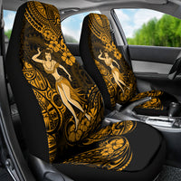Hawaii Hula Girl Car Seat Cover Polynesian Pattern Gold Version LT01 - Polynesian Pride