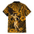 Hawaii Hula Girl Family Matching Summer Maxi Dress and Hawaiian Shirt Polynesian Pattern Gold Version LT01 - Polynesian Pride