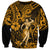 Hawaii Hula Girl Sweatshirt Polynesian Pattern Gold Version LT01 Unisex Gold - Polynesian Pride