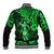 Hawaii Hula Girl Baseball Jacket Polynesian Pattern Green Version LT01 - Polynesian Pride
