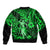 Hawaii Hula Girl Bomber Jacket Polynesian Pattern Green Version LT01 - Polynesian Pride