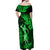 Hawaii Hula Girl Off Shoulder Maxi Dress Polynesian Pattern Green Version LT01 - Polynesian Pride