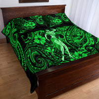Hawaii Hula Girl Quilt Bed Set Polynesian Pattern Green Version LT01 - Polynesian Pride