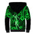 Hawaii Hula Girl Sherpa Hoodie Polynesian Pattern Green Version LT01 - Polynesian Pride