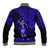 Hawaii Hula Girl Baseball Jacket Polynesian Pattern Navy Blue Version LT01 - Polynesian Pride