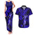 Hawaii Hula Girl Couples Matching Tank Maxi Dress and Hawaiian Shirt Polynesian Pattern Navy Blue Version LT01 Blue - Polynesian Pride