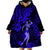 Hawaii Hula Girl Wearable Blanket Hoodie Polynesian Pattern Navy Blue Version LT01 - Polynesian Pride
