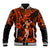 Hawaii Hula Girl Baseball Jacket Polynesian Pattern Orange Version LT01 Unisex Orange - Polynesian Pride