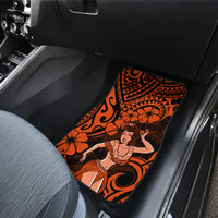 Hawaii Hula Girl Car Mats Polynesian Pattern Orange Version LT01 - Polynesian Pride