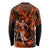 Hawaii Hula Girl Long Sleeve Shirt Polynesian Pattern Orange Version LT01 - Polynesian Pride