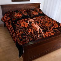Hawaii Hula Girl Quilt Bed Set Polynesian Pattern Orange Version LT01 - Polynesian Pride