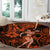 Hawaii Hula Girl Round Carpet Polynesian Pattern Orange Version LT01 - Polynesian Pride
